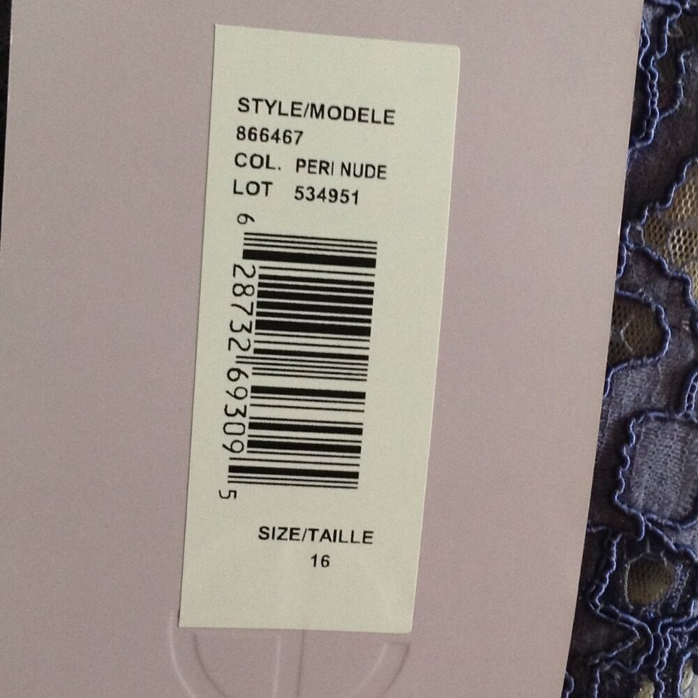 NWT JS Group Gown, 16, Lacy, Perfect Mother of Bride or Groom, Periwinkle, Glam - Picture 5 of 7